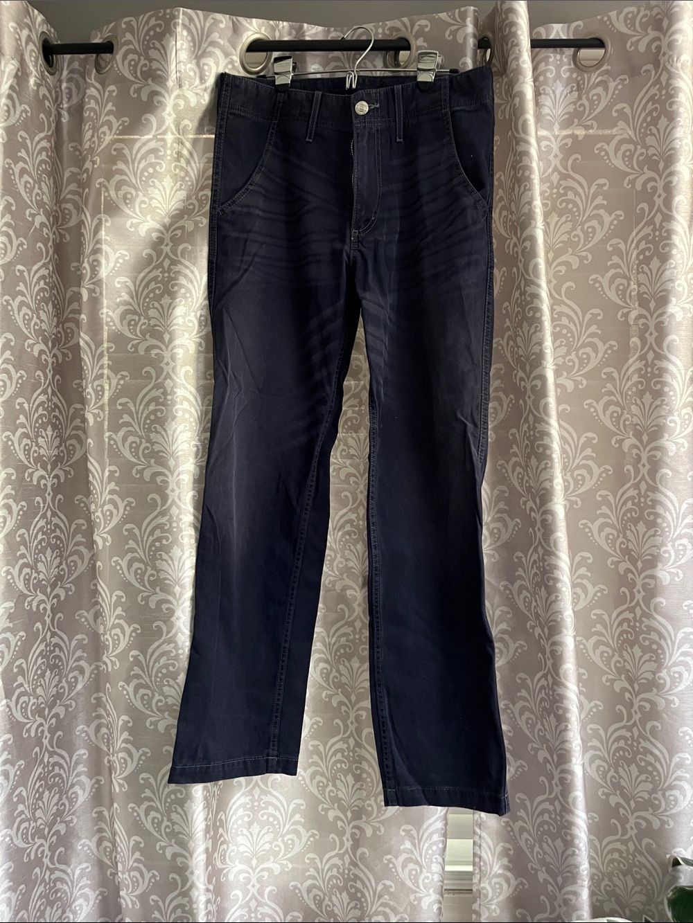 True Religion Men's Navy Relaxed Straight Jeans